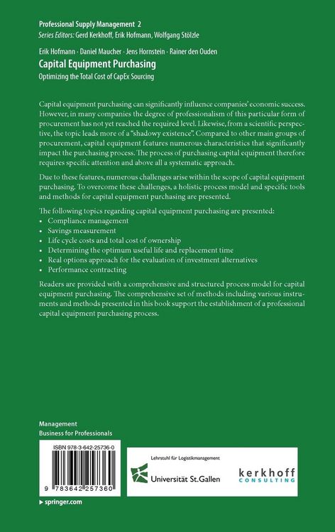 Produktbild: Capital Equipment Purchasing