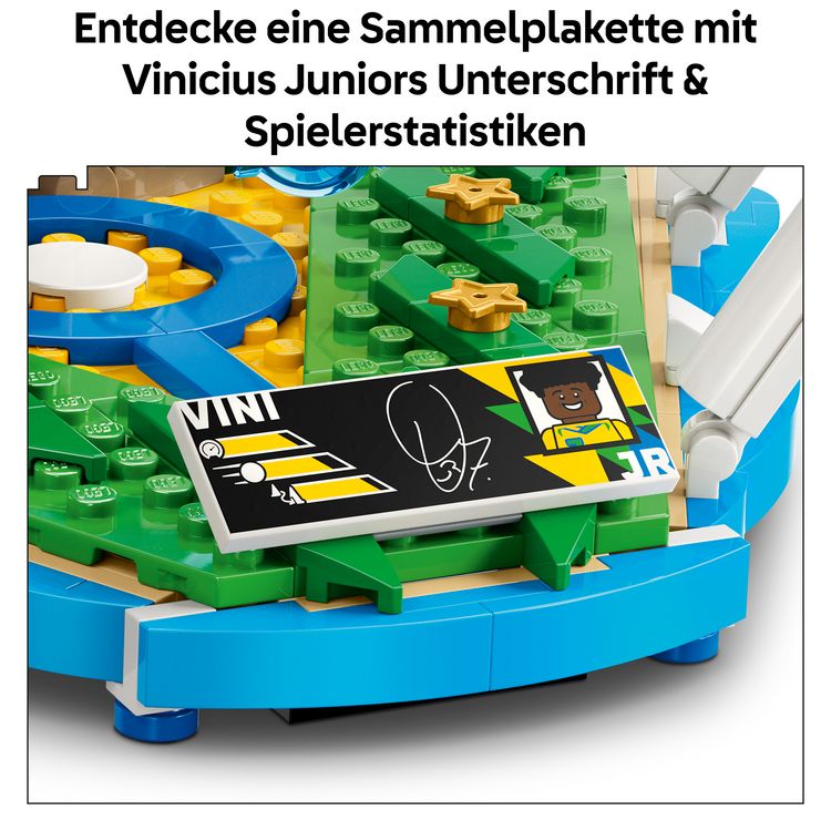Produktbild: LEGO Editions 43027 Vini Jr., Fu&szlig;ball-Highlights, Fu&szlig;ball-Deko; Bauset f&uuml;r Kinder