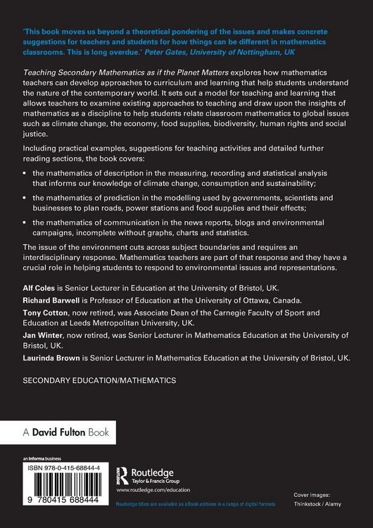 Produktbild: Teaching Secondary Mathematics as if the Planet Matters