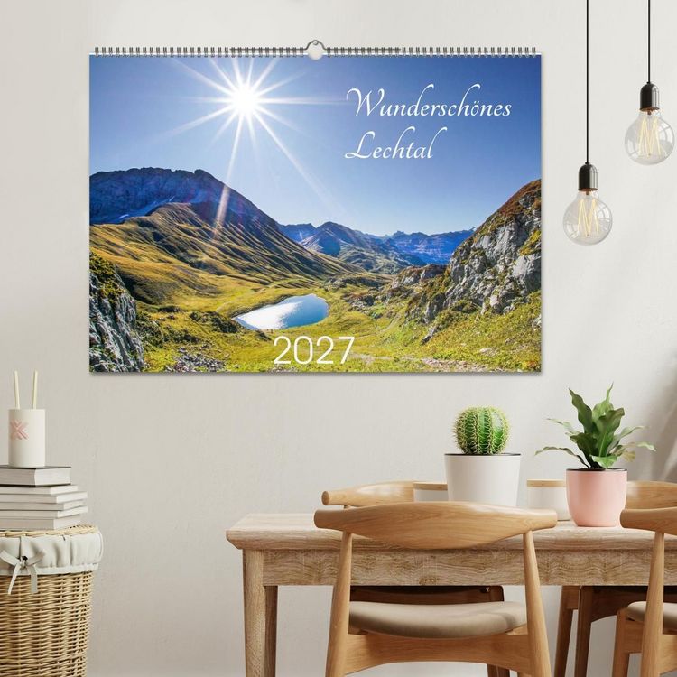 Produktbild: Wundersch&ouml;nes Lechtal (Wandkalender 2027 DIN A2 quer), CALVENDO Monatskalender