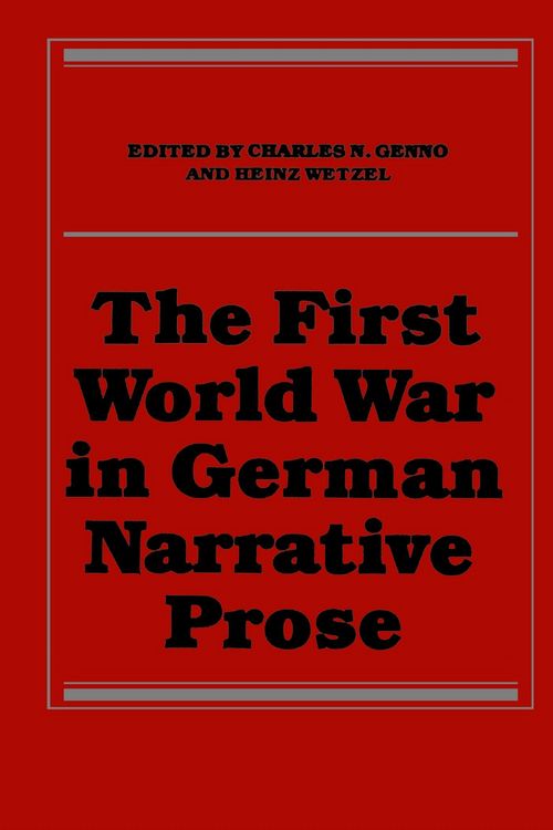Produktbild: The First World War in German Narrative Prose