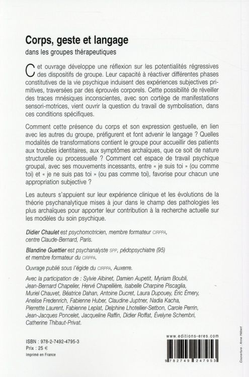 Produktbild: Corps, geste et langage dans les groupes th&eacute;rapeutiques