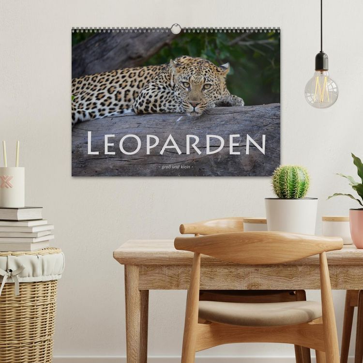Produktbild: Leoparden - gro&szlig; und klein (Wandkalender 2026 DIN A3 quer), CALVENDO Monatskalender