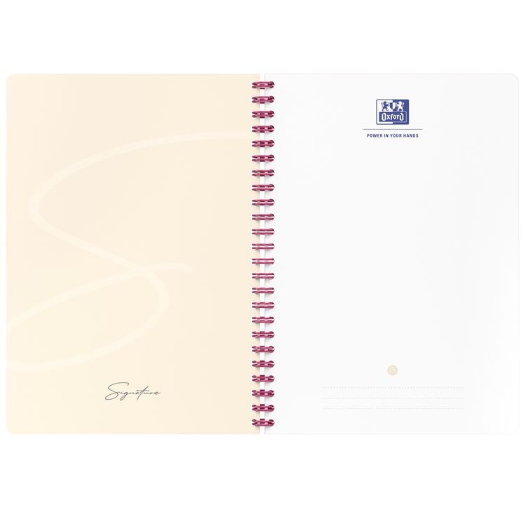 Produktbild: Oxford Spiralbuch Signature A5, 5mm kariert, mit flexiblem Cover, 80 Blatt, Optik Paper&reg;, SCRIBZEE&reg; kompatibel, fuchsia