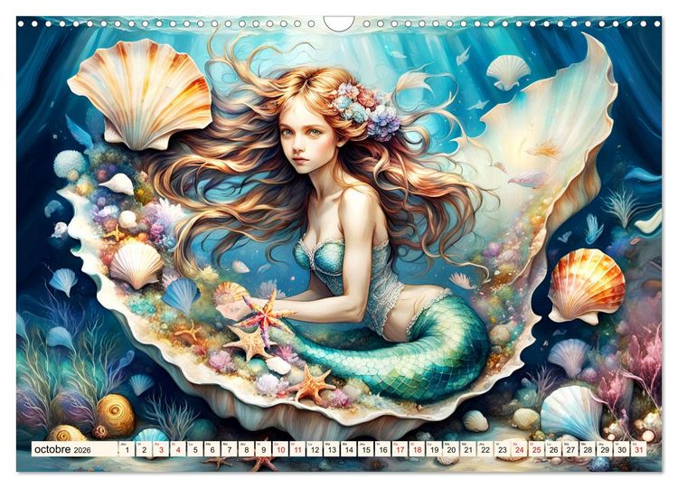 Produktbild: La muse de Pos&eacute;idon (Calendrier mural 2026 DIN A3 vertical), CALVENDO calendrier mensuel