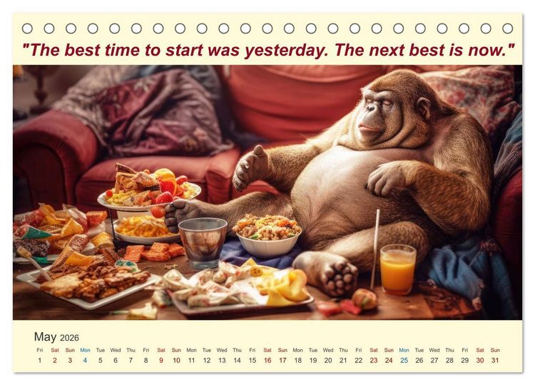 Produktbild: The funniest way to your dream figure (Desk Calendar 2026 DIN A5 landscape), CALVENDO 12 Month DeskCalendar
