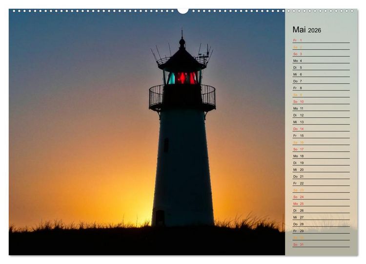 Produktbild: Leuchtt&uuml;rme - maritime Wegweiser in Deutschland (hochwertiger Premium Wandkalender 2026 DIN A2 quer), Kunstdruck in Hochglanz