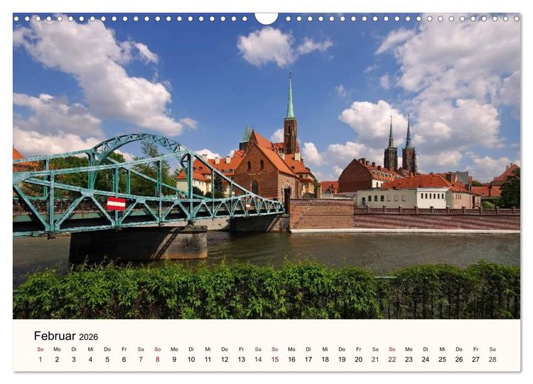 Produktbild: Die Dominsel - Historisches Zentrum der Stadt Breslau (Wandkalender 2026 DIN A3 quer), CALVENDO Monatskalender