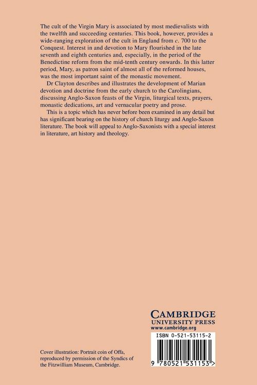 Produktbild: The Cult of the Virgin Mary in Anglo-Saxon England
