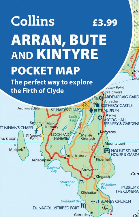Produktbild: Arran, Bute and Kintyre Pocket Map