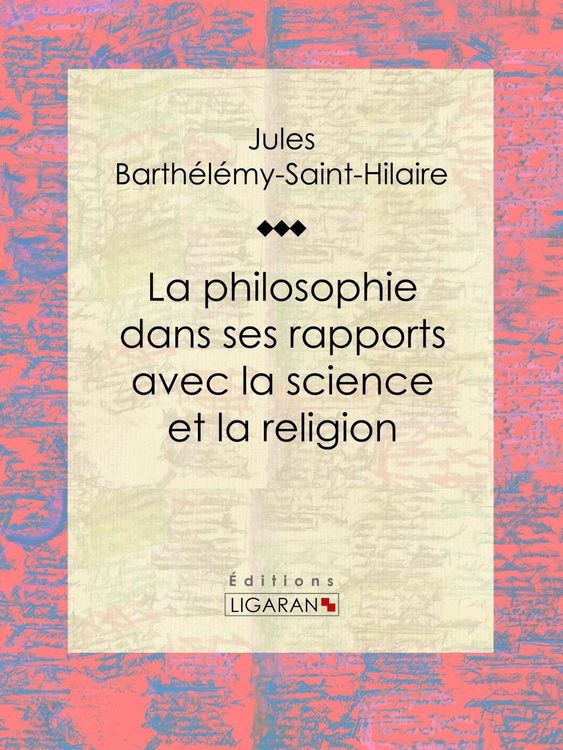 Produktbild: La philosophie dans ses rapports avec la science et la religion