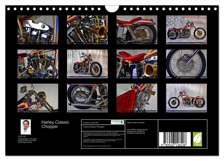 Produktbild: Harley Classic Chopper (Wandkalender 2026 DIN A4 quer), CALVENDO Monatskalender