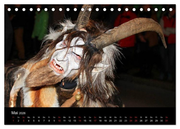 Produktbild: Perchten 2026 (Tischkalender 2026 DIN A5 quer), CALVENDO Monatskalender