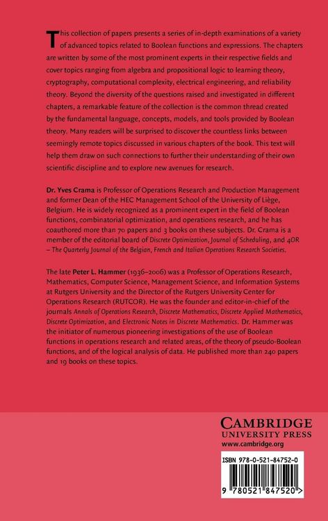 Produktbild: Boolean Models and Methods in Mathematics, Computer Science, and Engineering