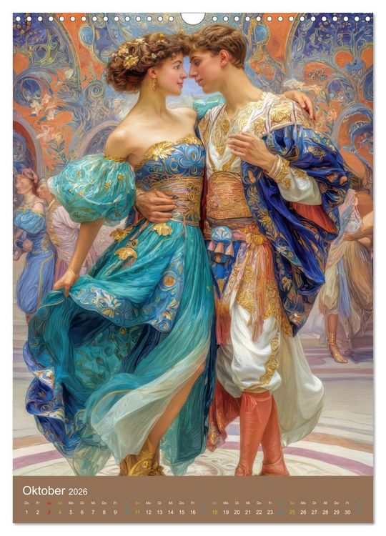 Produktbild: Frauen in Kost&uuml;men - Sinnliche Sch&ouml;nheit des Art Nouveau (Wandkalender 2026 DIN A3 hoch), CALVENDO Monatskalender