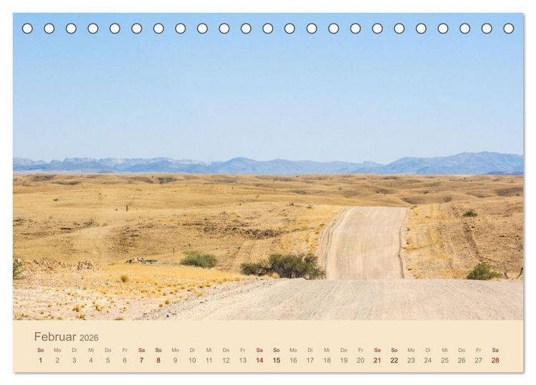 Produktbild: Einmalige Landschaften in Afrika (Tischkalender 2026 DIN A5 quer), CALVENDO Monatskalender