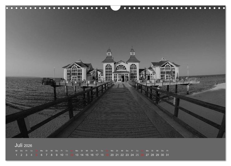 Produktbild: Ostsee - von schwarz bis wei&szlig; (Wandkalender 2026 DIN A3 quer), CALVENDO Monatskalender