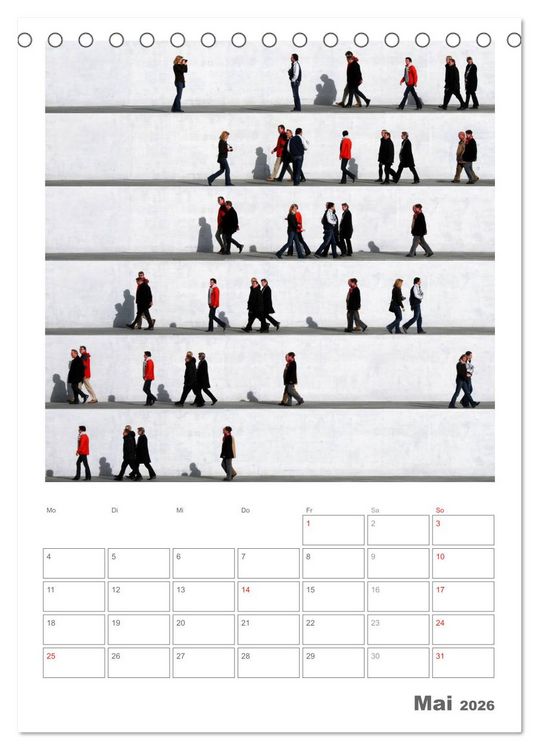 Produktbild: Wall People - Bilderserie von Eka Sharashidze (Tischkalender 2026 DIN A5 hoch), CALVENDO Monatskalender
