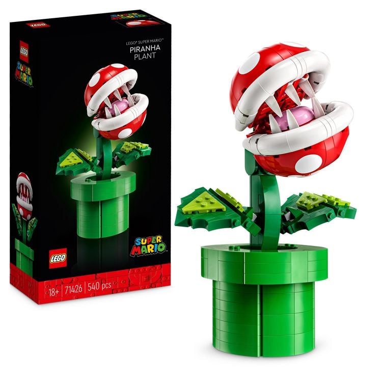 Produktbild: LEGO Super Mario 71426 Piranha-Pflanze Set, bewegliche Figur als Deko