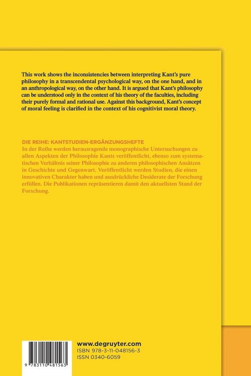 Produktbild: The Faculties of the Human Mind and the Case of Moral Feeling in Kant&rsquo;s Philosophy
