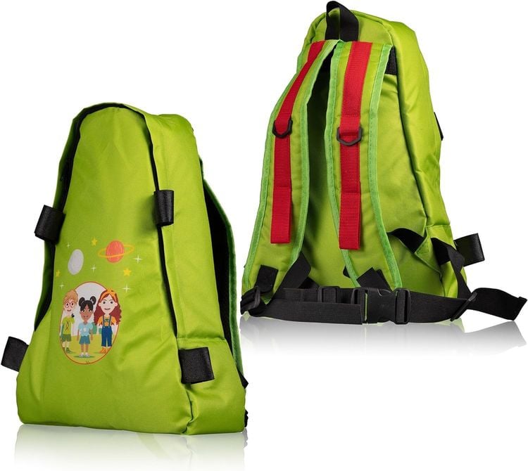 Produktbild: Bresser Junior 8850610 - Teleskop 70/400 mit Rucksack, Kinderteleskop, Linsenteleskop mit Zubeh&ouml;r, gr&uuml;n, STEM