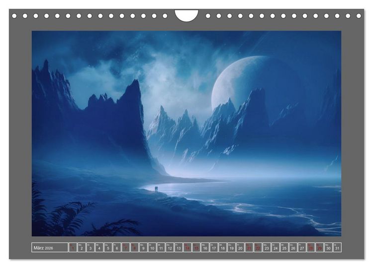 Produktbild: Tr&auml;umereien in Blau (Wandkalender 2026 DIN A4 quer), CALVENDO Monatskalender