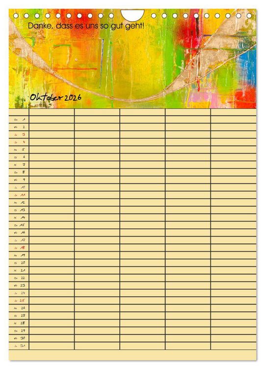 Produktbild: Gl&uuml;ckstage (Wandkalender 2026 DIN A4 hoch), CALVENDO Monatskalender