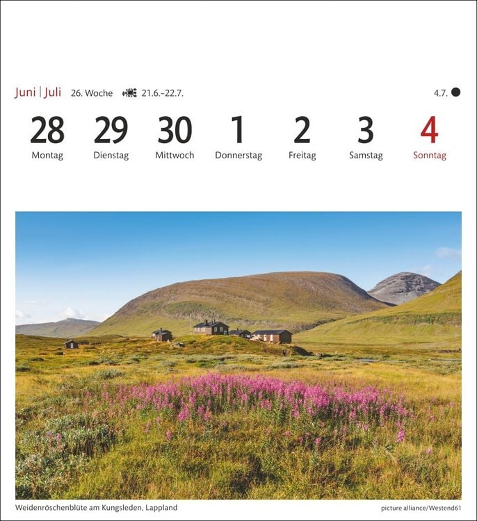 Produktbild: Schweden Sehnsuchtskalender 2027 - Wochenkalender mit 53 Postkarten