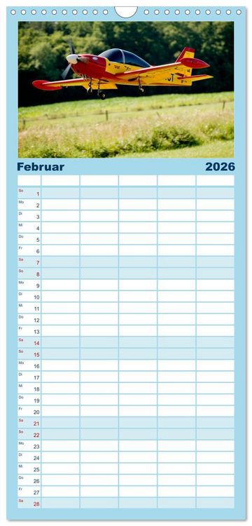 Produktbild: Familienplaner 2026 - Modellflieger mit 5 Spalten (Wandkalender, 21 x 45 cm) CALVENDO