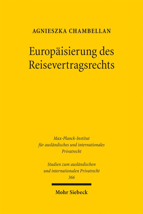 Produktbild: Europ&auml;isierung des Reisevertragsrechts