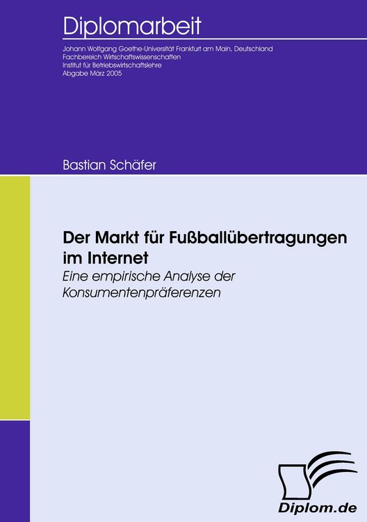 Produktbild: Der Markt f&uuml;r Fu&szlig;ball&uuml;bertragungen im Internet