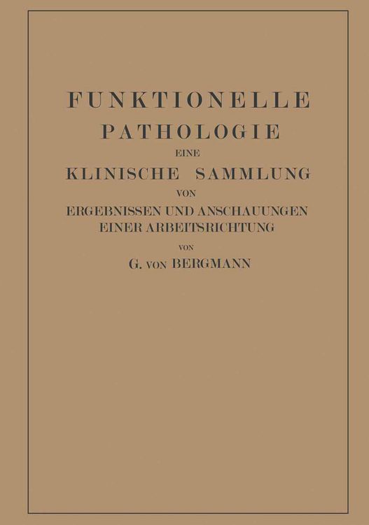 Produktbild: Funktionelle Pathologie