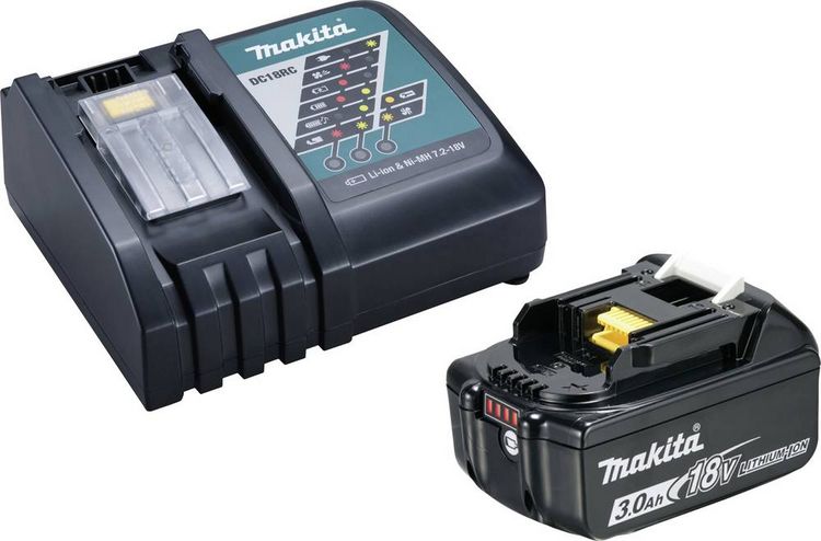 Produktbild: Makita 191A24-4 Werkzeug-Akku und Ladeger&auml;t 18V 3.0Ah Li-Ion