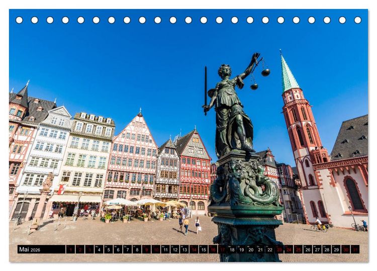 Produktbild: FRANKFURT Impressionen aus Mainhattan (Tischkalender 2026 DIN A5 quer), CALVENDO Monatskalender