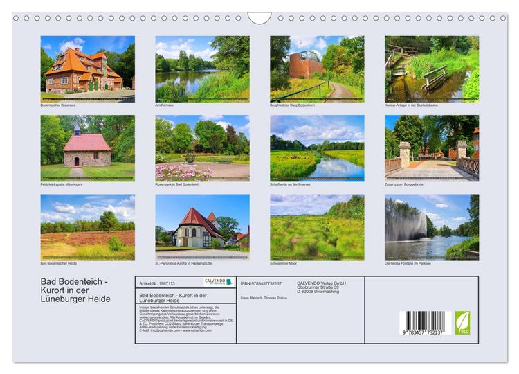 Produktbild: Bad Bodenteich - Kurort in der L&uuml;neburger Heide (Wandkalender 2026 DIN A3 quer), CALVENDO Monatskalender