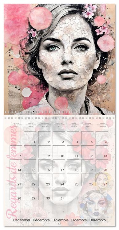 Produktbild: Regards de femmes (Calendrier mural carr&eacute; 2026 30x30 cm) Calendrier double avec une page pour vos prises de notes