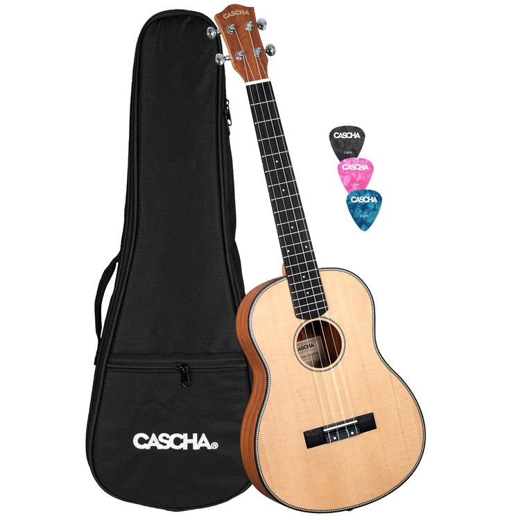 Produktbild: Baritone Ukulele Mahogany Spruce Solid Top (incl. Bag padded, 3 Picks, Top: Spruce)