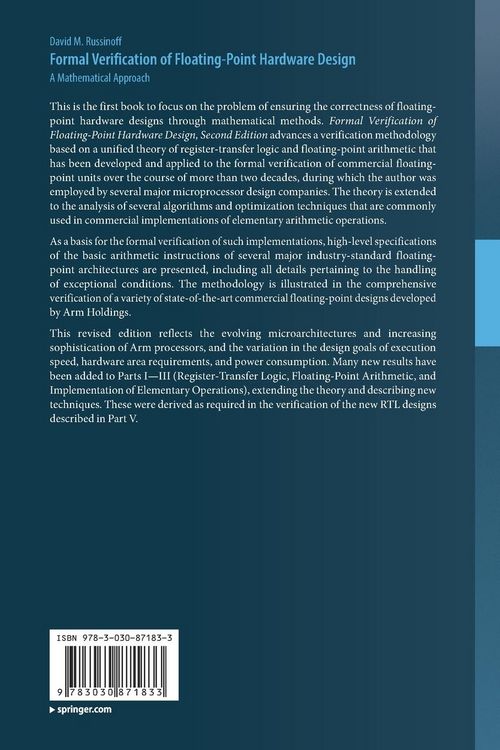 Produktbild: Formal Verification of Floating-Point Hardware Design
