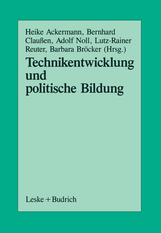Produktbild: Technikentwicklung und Politische Bildung