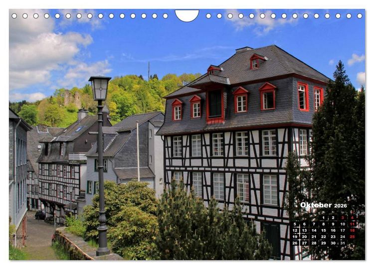 Produktbild: Eine Perle in der Eifel - Monschau (Wandkalender 2026 DIN A4 quer), CALVENDO Monatskalender