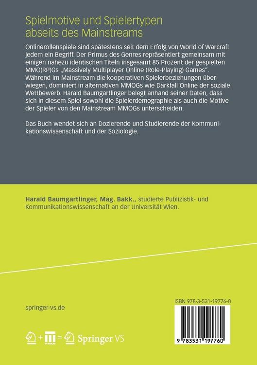 Produktbild: Spielmotive und Spielertypen abseits des Mainstreams