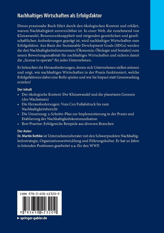 Produktbild: Nachhaltiges Wirtschaften als Erfolgsfaktor