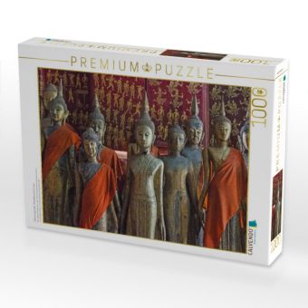 Produktbild: CALVENDO Puzzle Stimmungsvoller Tempelbesuch in Laos | 1000 Teile Lege-Gr&ouml;&szlig;e 64x48cm Foto-Puzzle f&uuml;r gl&uuml;ckliche Stunden