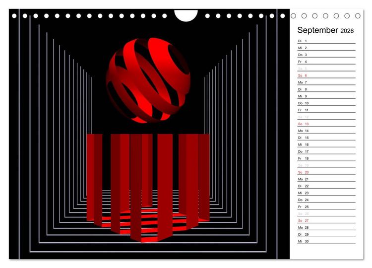 Produktbild: Mit Geometrie durch das Jahr (Wandkalender 2026 DIN A4 quer), CALVENDO Monatskalender