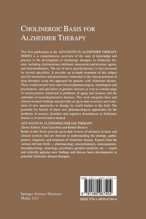 Produktbild: Cholinergic Basis for Alzheimer Therapy
