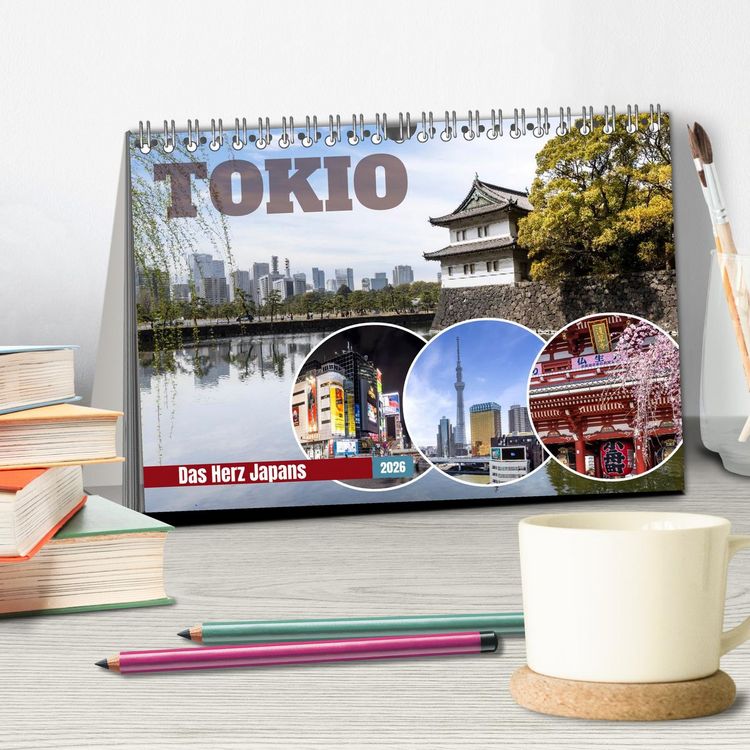 Produktbild: Tokio - Das Herz Japans (Tischkalender 2026 DIN A5 quer), CALVENDO Monatskalender
