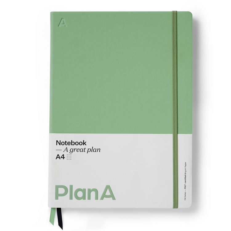 Produktbild: Notizbuch A4 Hardcover Punktiert Sage Green