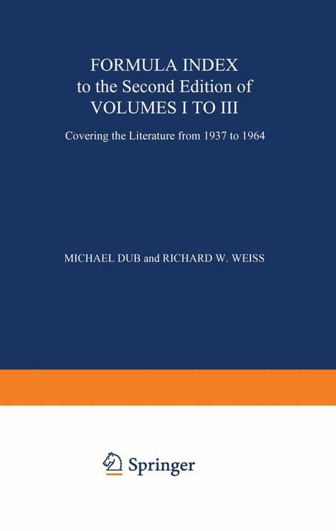 Produktbild: Formula Index to the Second Edition of Volume I to III