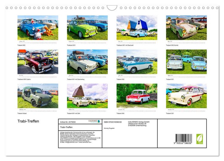 Produktbild: Trabi-Treffen (Wandkalender 2026 DIN A3 quer), CALVENDO Monatskalender