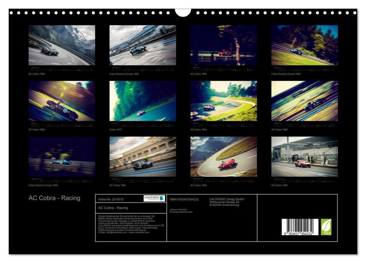 Produktbild: AC Cobra - Racing (Wandkalender 2026 DIN A3 quer), CALVENDO Monatskalender